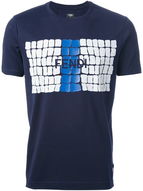 fendi blue t shirts